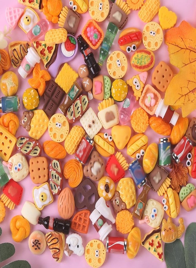 DULEFUN 100pcs Miniature Foods Drink Bottles Toys, Mixed Mini Resin Food Drinks Figures Pretend Play Kitchen Game Party Favor Toy for Dollhouse Accessories Decorations - Image 4